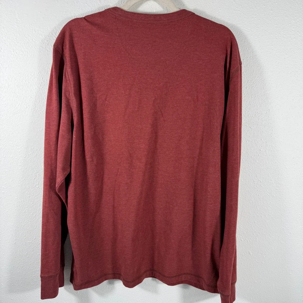 UNTUCKit Albariño Red Long Sleeve Henley Shirt‎ Men's X-Large EUC